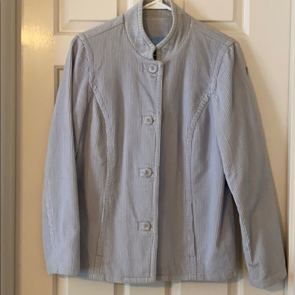 Sigrid Olsen small pale blue lined jacket